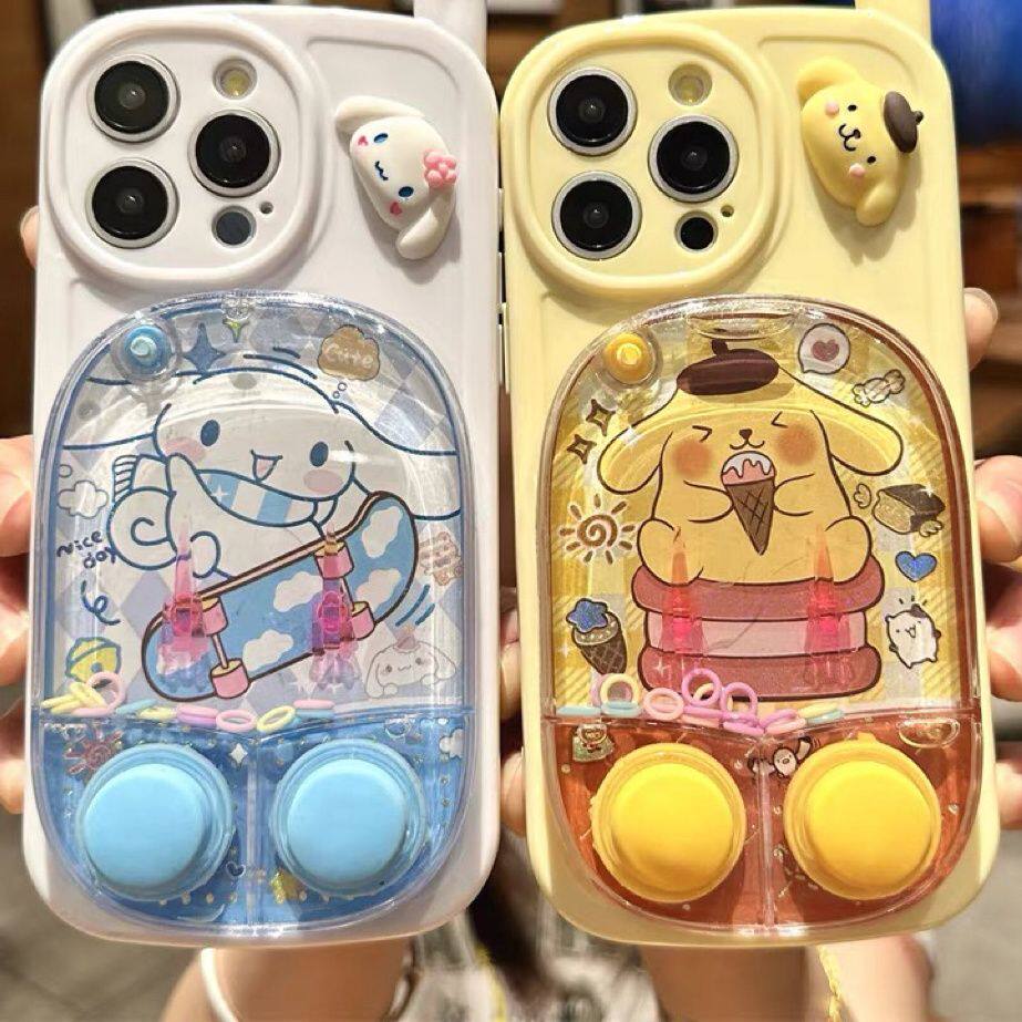 好玩游戏机布丁狗玉桂狗苹果14适用iPhone17promax女款15plus可爱16pro手机壳1+15/13/12/11一加ace6t/5pro3