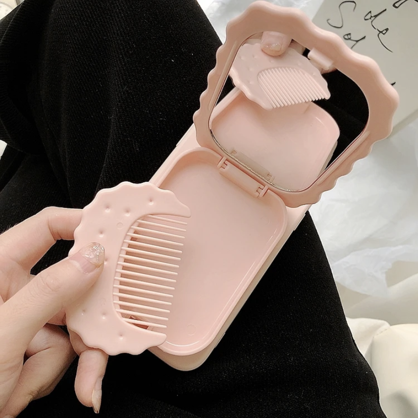 小红书饼干带梳子镜子k11x可爱gt2/V30t女Q5i软壳OP