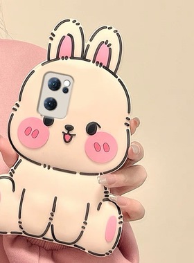 小红书可爱白色小兔子适用华为nova12pro/11/10/9/8se手机壳magic6pro/5/4/3华为荣耀play8T个性7t6C创意5t女