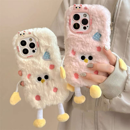 小红书秋冬款卡通可爱a1s个性毛绒a97/A3pro/A2mk11/A58x手机壳OPPO Findx7/6/5/4/OPPOReno12/11pro/10/9/8