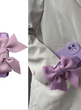 ins风紫色腕带蝴蝶结vivoy35M/y77e气质y33s软y32女款VIVOs16/S15s12S10s9e手机壳vivo X90x80pro+/x70x60Y50