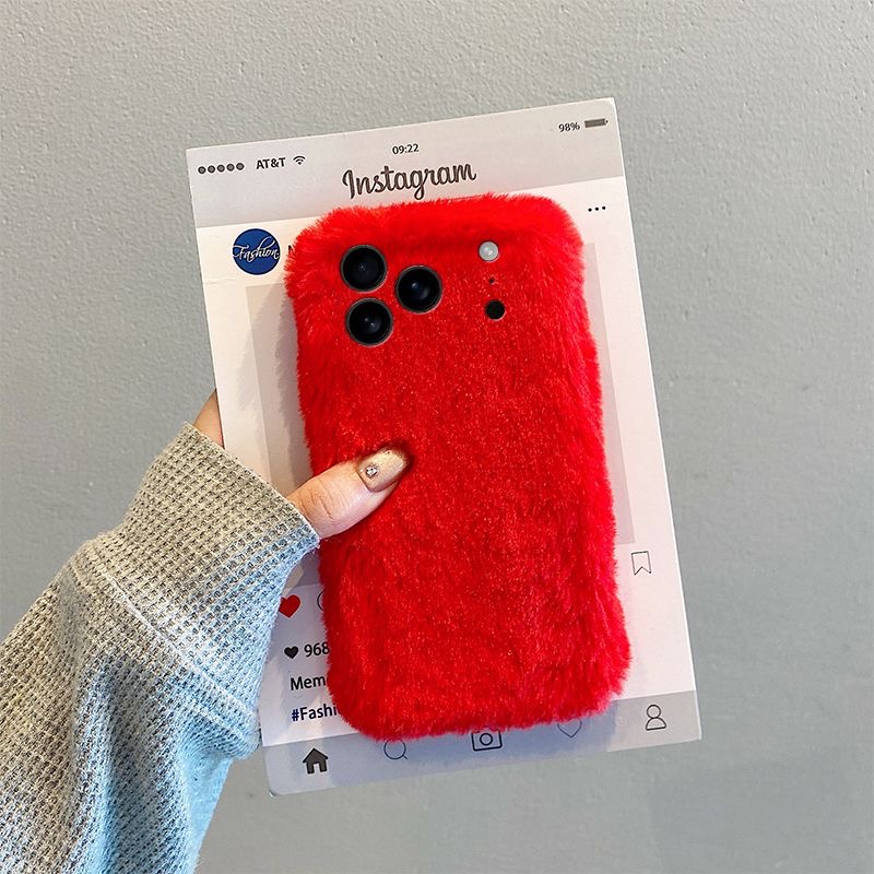 新年红色本命年秋冬毛绒power适用华为magic8pro/7/6/play10/9/8手机壳女50畅玩x60i/x70荣耀500/400/300/200