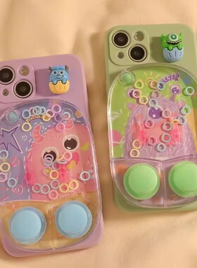 可爱小怪兽好玩游戏机15pro立体12mini苹果14plus适用iPhone16promax手机壳1+13/12/11一加ace5pro/3v2保护套