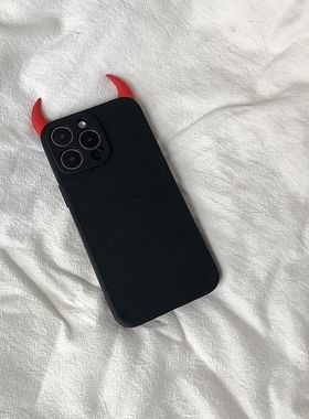 小红书Y78小恶魔Y36i黑色软y37m男女款Y77e/X200PRO/X100s/x90x80/y300Y200i手机壳vivo S20pro/S19/s18/s17e