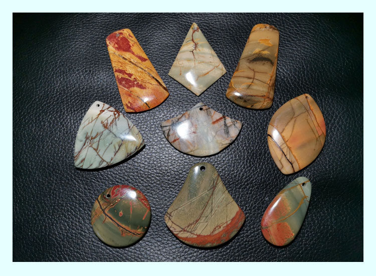 晴天石头铺天然有孔毕加索石裸石吊坠多种形状diy配件