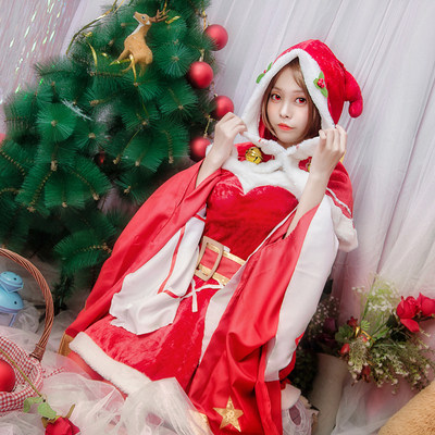 农药 貂蝉COSPLAY 圣诞恋歌COSPLAY服 貂蝉皮肤情侣装