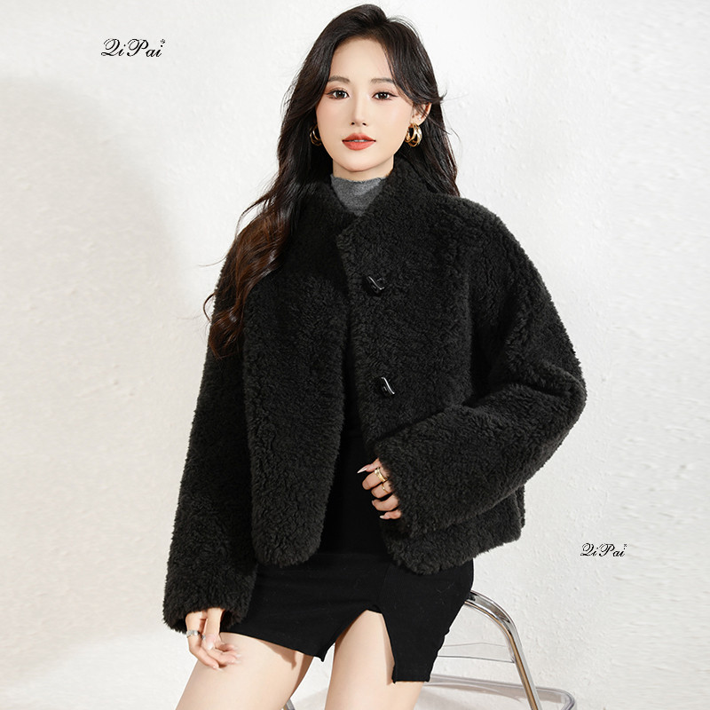 女上衣百搭冬季小香风羊毛外套气质短外套休闲风立领保暖牛角扣,女装/女士精品,短外套,淘宝优惠券,粉丝福利购,淘宝优惠卷