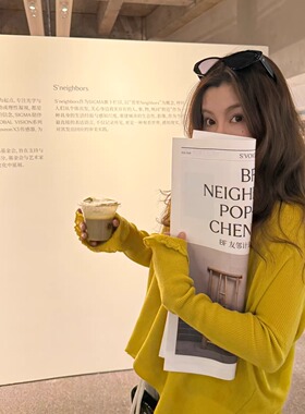 3ts 03/28韩版温柔慵懒风v领针织衫女高级感宽松落肩版型薄款上衣