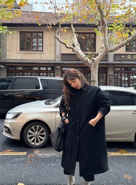 3ts 12/27 冬季韩版宽松加厚长款棉服夹棉设计感大廓形棉衣外套