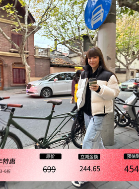 3ts冬季白鸭绒保暖拼色羽绒服立领短款加厚外套