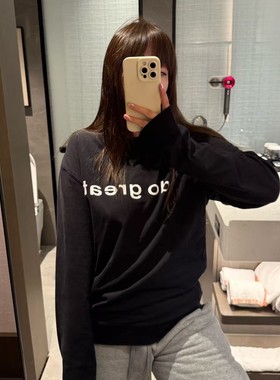 3ts英文字母印花圆领长袖T恤女春秋新品休闲打底衫上衣