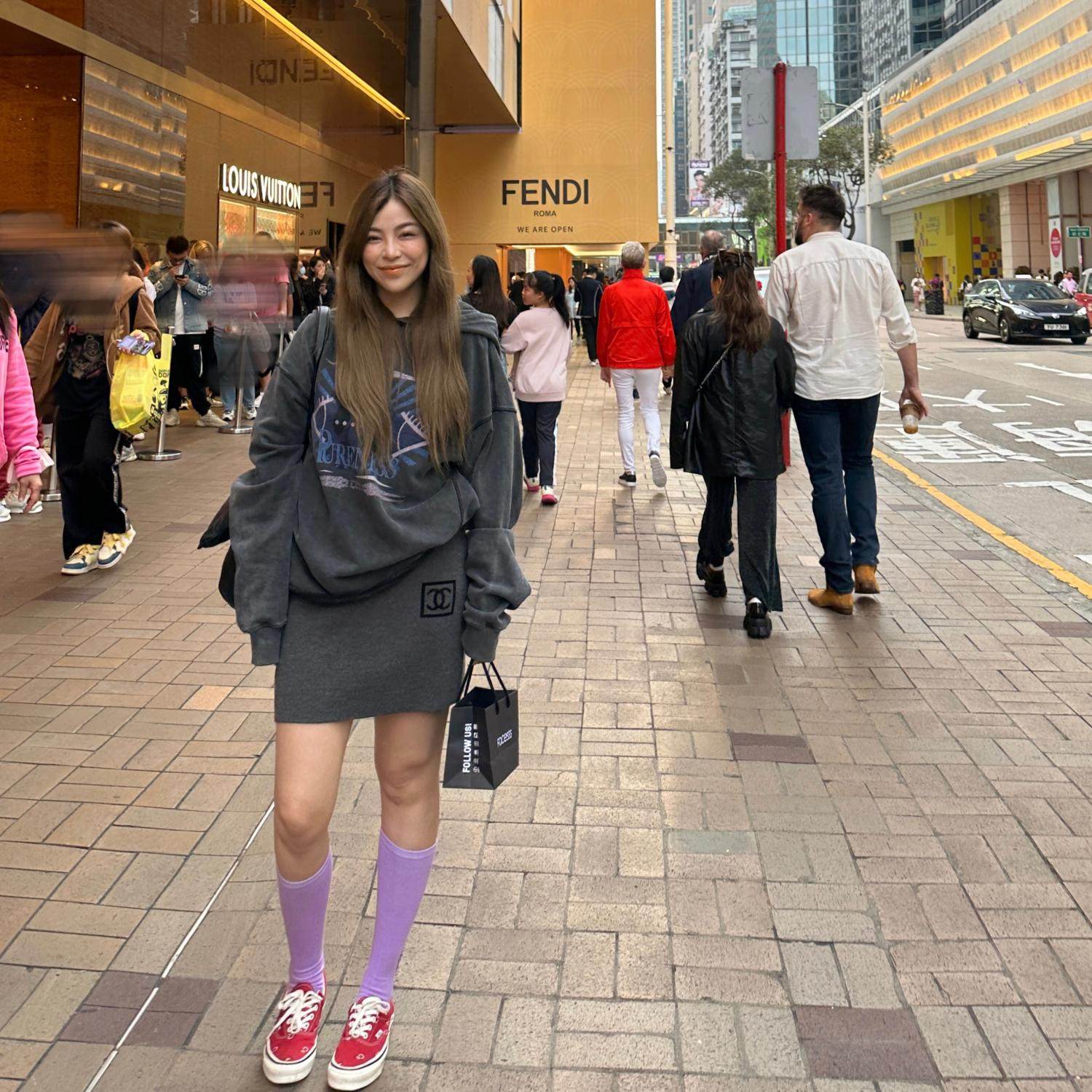 3ts慵懒风印花连帽卫衣