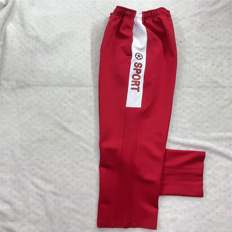 休闲直筒字母设计校裤定做