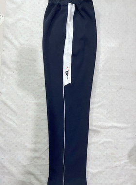 可定制中小学生四季校服深蓝色拼接白色侧反光牙子直筒校裤