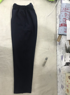 中小学生校服裤 深蓝色净版直筒运动裤 校服裤班服