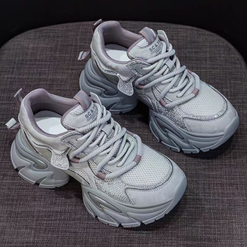 老爹鞋女2025年秋季女鞋厚底增高运动休闲鞋女机能风气垫底舞蹈鞋