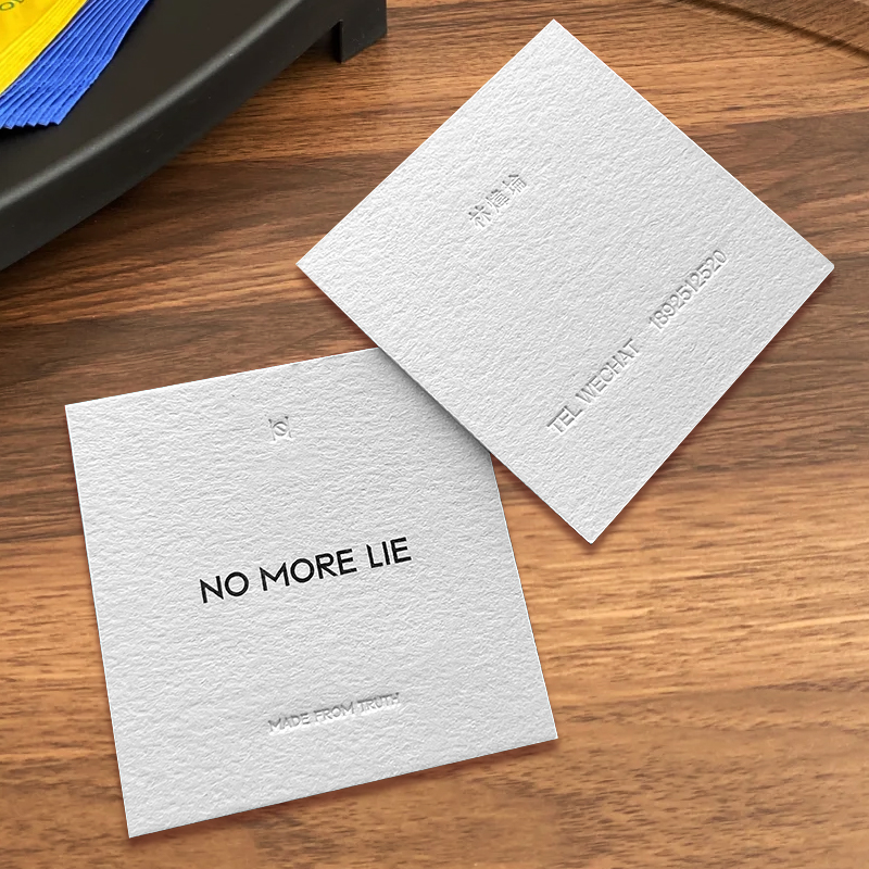 高档卡片定制棉纸凹凸活版印刷高级感谢卡商务贺卡设计logo首饰高端礼品包装小硬卡手写特种纸压纹理明信名片