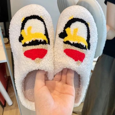 可爱企鹅拖鞋女秋冬款加绒保暖