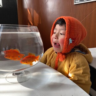 可爱针织三角巾创意花朵拍照出片神器毛线围帽氛围感卡通包头帽子