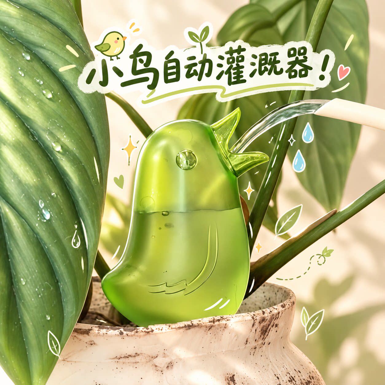 小鸟自动灌溉器全自动懒人滴水器家用款绿植智能免打理多肉渗水器