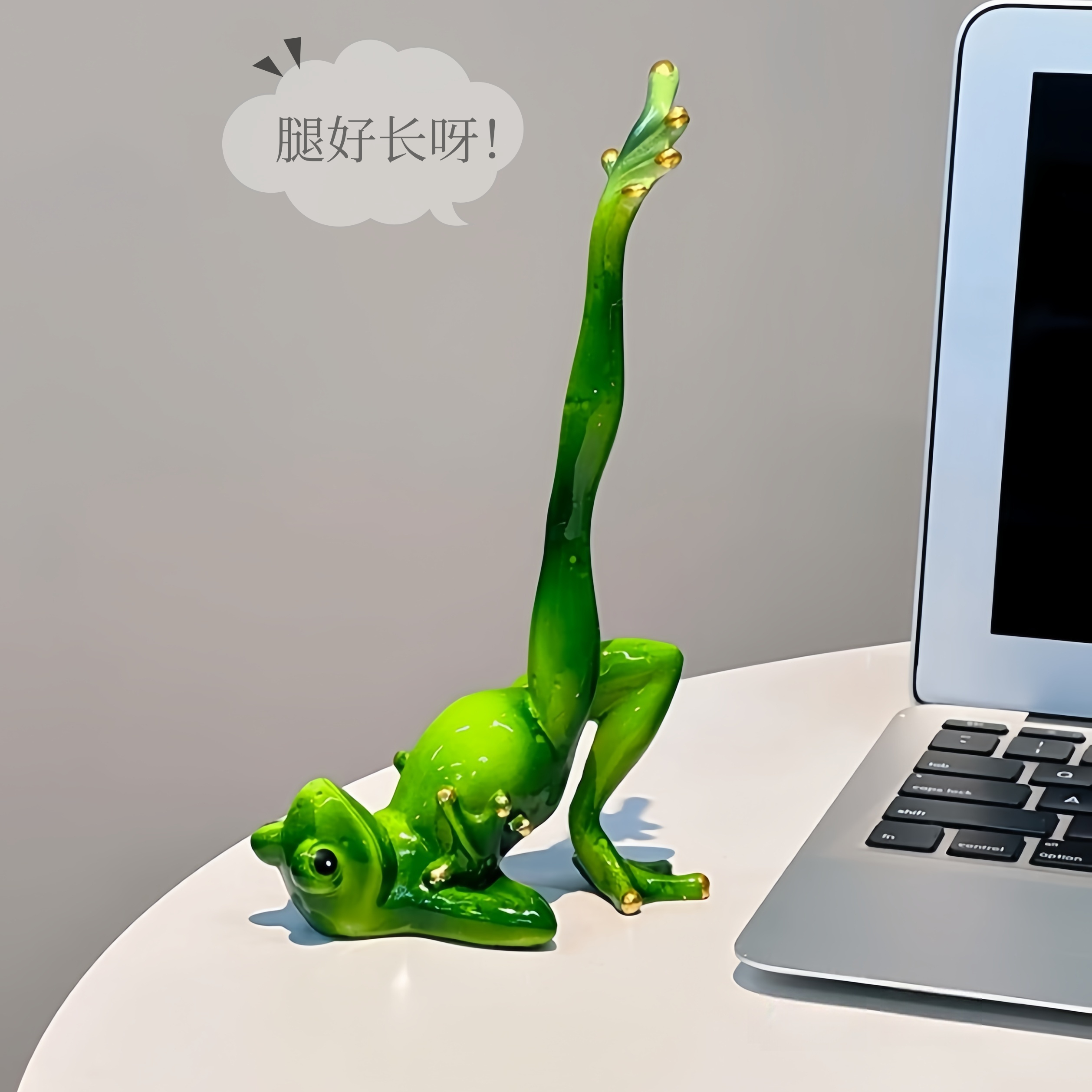 树脂瑜伽青蛙摆件抽象搞笑创意