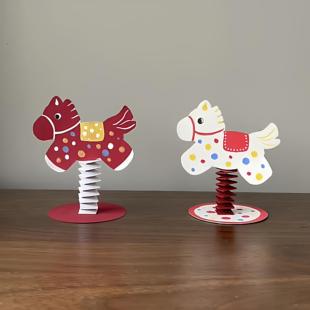 幼儿园环创手工摇摇马diy材料包摆件元旦春节互动作业新年礼物