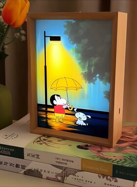 蜡笔小新周边小夜灯二次元生日礼物送孩子朋友闺蜜动漫摆件灯光画