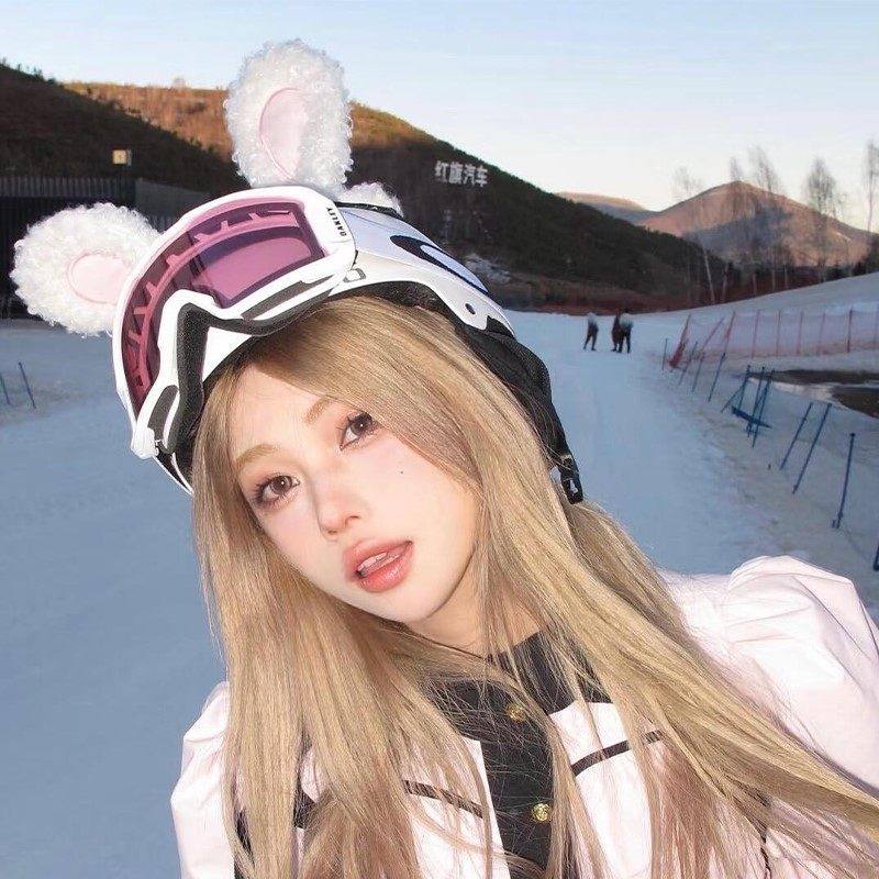甜妹滑雪小清单兔子耳朵发箍滑雪头盔装饰个性拍照出片道具配件,摩托车/装备/配件,头盔饰配,淘宝优惠券,粉丝福利购,淘宝优惠卷