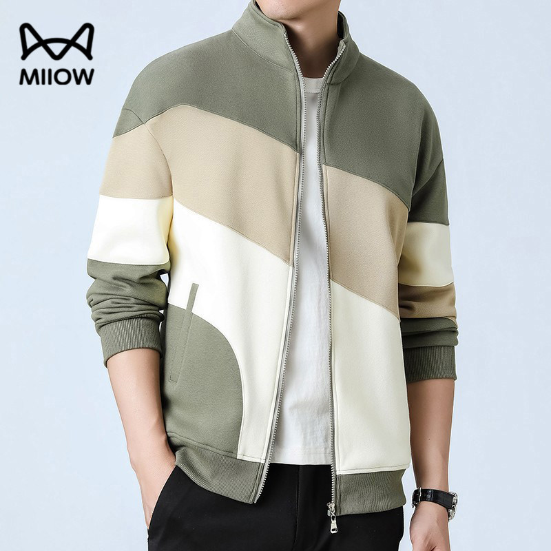 猫人立领秋季直筒保暖男防风