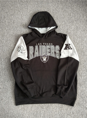 外贸     秋冬薄绒连帽卫衣NFL运动休闲刺绣帽衫男