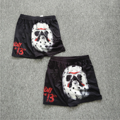 街头休闲透气五分裤 外贸 FRIDAY双层速干网眼短裤 男