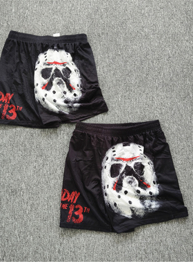 外贸   FRIDAY双层速干网眼短裤街头休闲透气五分裤男