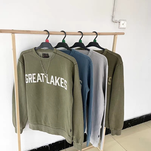 瑕疵处理 秋冬圆领加绒卫衣欧美街头宽松印花套头上衣