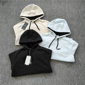 外贸 男 秋冬薄绒袋鼠兜连帽卫衣休闲宽松帽衫