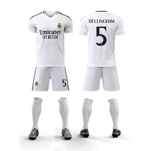 2526皇马主场球衣姆巴佩贝林厄姆足球服套装男定制儿童比赛训练服