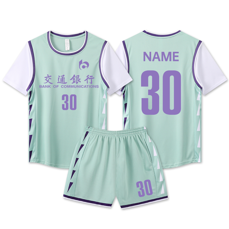 篮球服假两件短袖运动比赛服