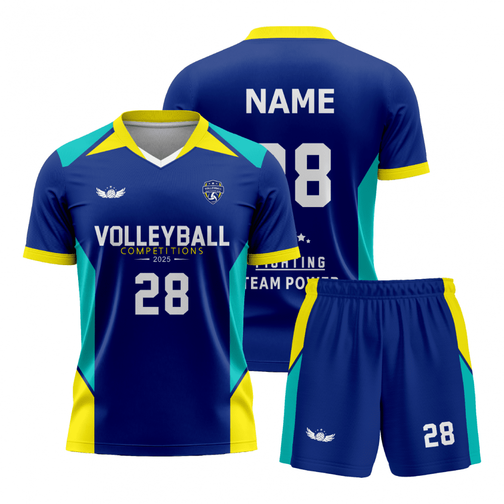 高端排球服套装定制新款短袖男女同款速干透气比赛队服气排球衣