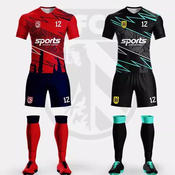 双面足球服套装男单位公司高端定制运动比赛训练服足球球衣队服