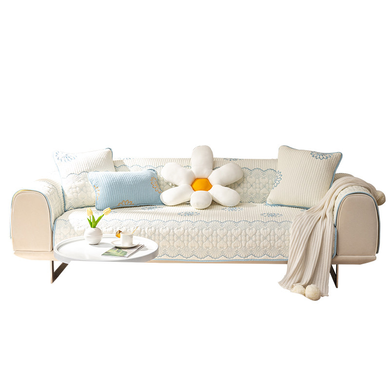 速发全棉沙发垫四季通用布艺简约小清新防滑坐垫子北欧双面套罩巾