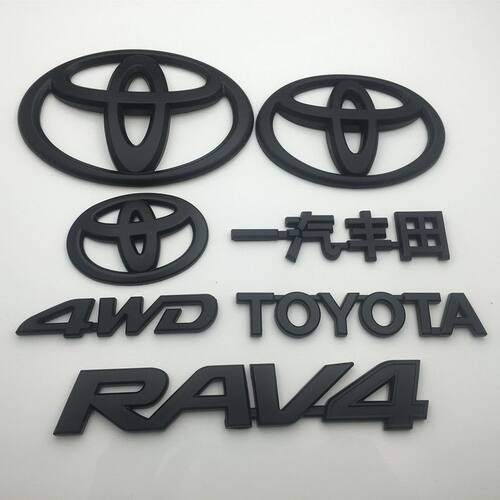 丰田黑色RAV4荣放车标TOYOTA字母