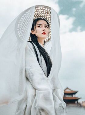 古风拍摄用品斗笠帽魏晋风斗笠汉服道具侠客莫离武侠斗笠大侠帽子