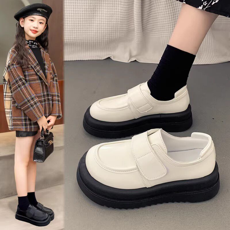 女童小皮鞋2026春季新款软底英伦公主鞋中大童黑色单鞋四季演出鞋