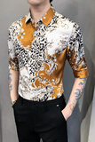 2021春夏男衬衫中袖印花衬衣青年商务衬衫潮流花衬衫时尚BF92，男装衬衫，星座419（原A233）