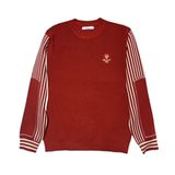 秋冬男士毛衣圆领加厚针织毛衣拼接套头毛衣A233-S3826-P68红色，男装针织衫/毛衣，星座419（原A233）