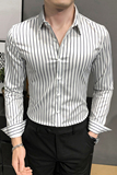 2021春装男衬衫长袖条纹衬衫男青年潮流花衬衫时尚A068-H888特，男装衬衫，星座419（原A233）