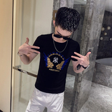 夏季新款社会小伙T恤男短袖ins网红短袖半袖上衣AB35-P35控价55，男装T恤，星座419（原A233）