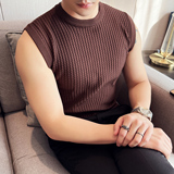 男士无袖背心~个性款针织背心马甲~休闲背心419-S0802-P45，男装背心/马甲，星座419（原A233）