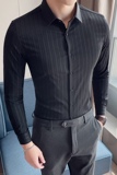 春夏男士衬衫高级感休闲衬衣长袖条纹衬衫男衬衣A233-M2108-P65，男装衬衫，星座419（原A233）