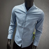 2026春夏新款男士衬衫~复古领时尚长袖衬衣419-XT2603-P65，男装衬衫，星座419（原A233）