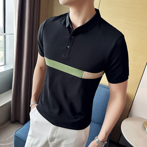 英伦风~春夏男士撞色翻领T恤 夏季短袖潮男休闲POLO衫C60036-P65图片